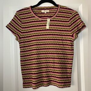 Madewell Ribbed Baby Tee size Medium